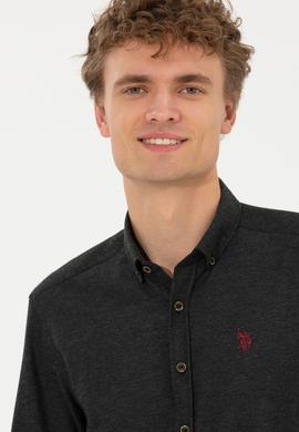 Erkek Siyah Uzun Kollu Basic Gömlek - 50262359028