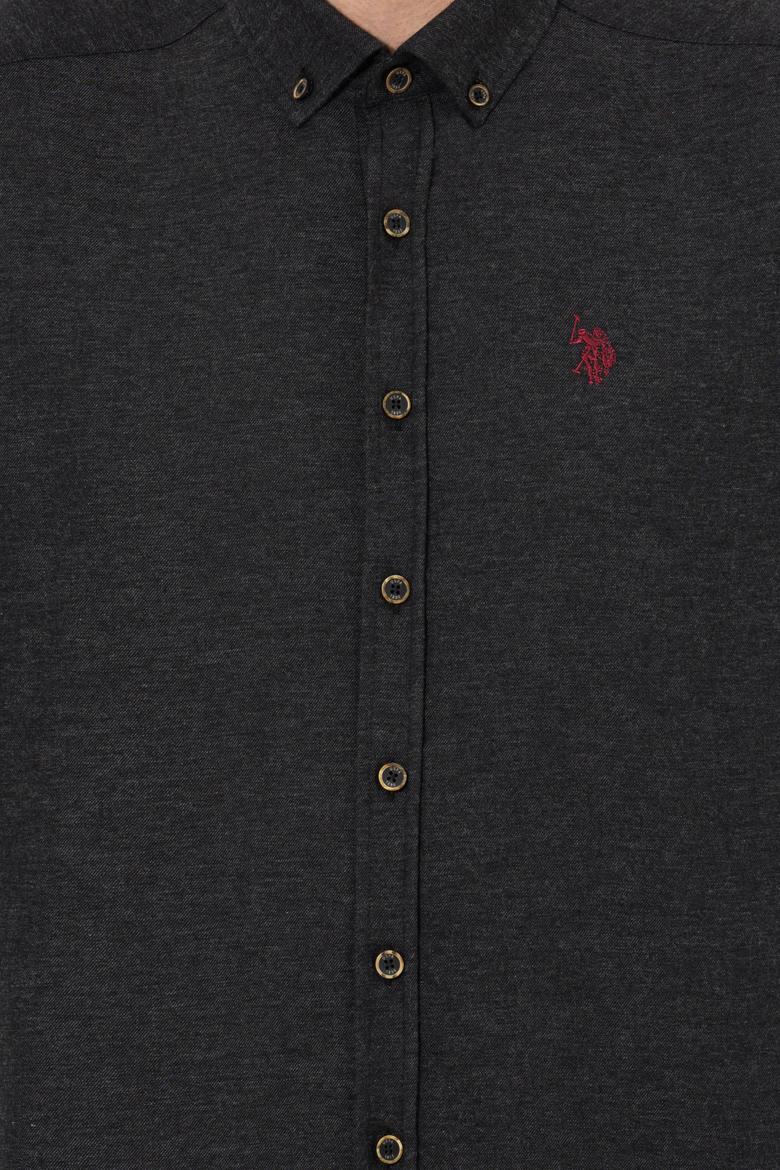 Erkek Siyah Uzun Kollu Basic Gömlek - 50262359028