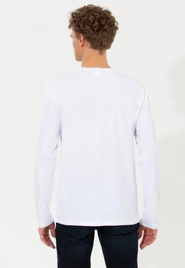 Erkek Beyaz Basic Sweatshirt - 50253131015