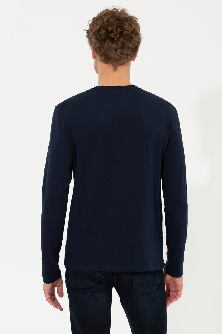 Erkek Lacivert Basic Sweatshirt - 50253131008