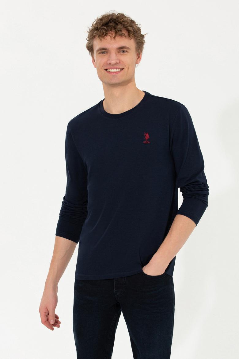 Erkek Lacivert Basic Sweatshirt