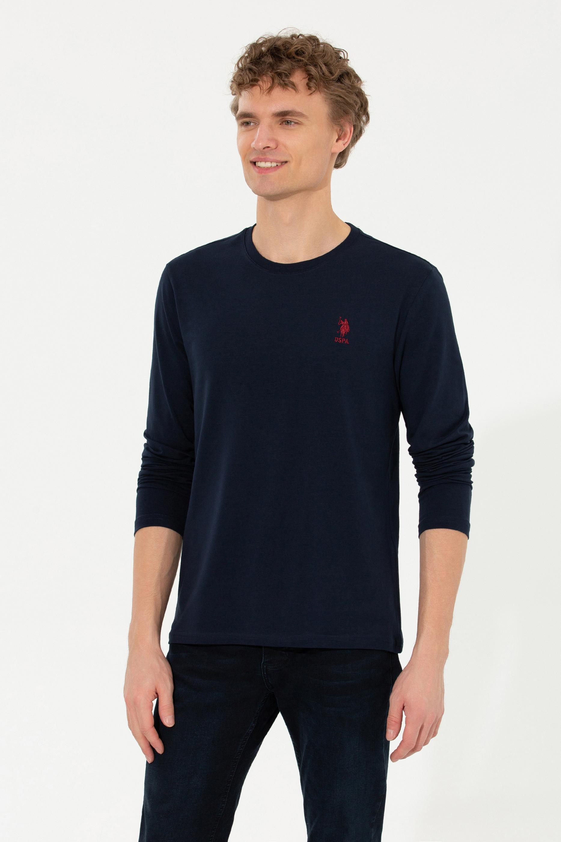Erkek Lacivert Basic Sweatshirt