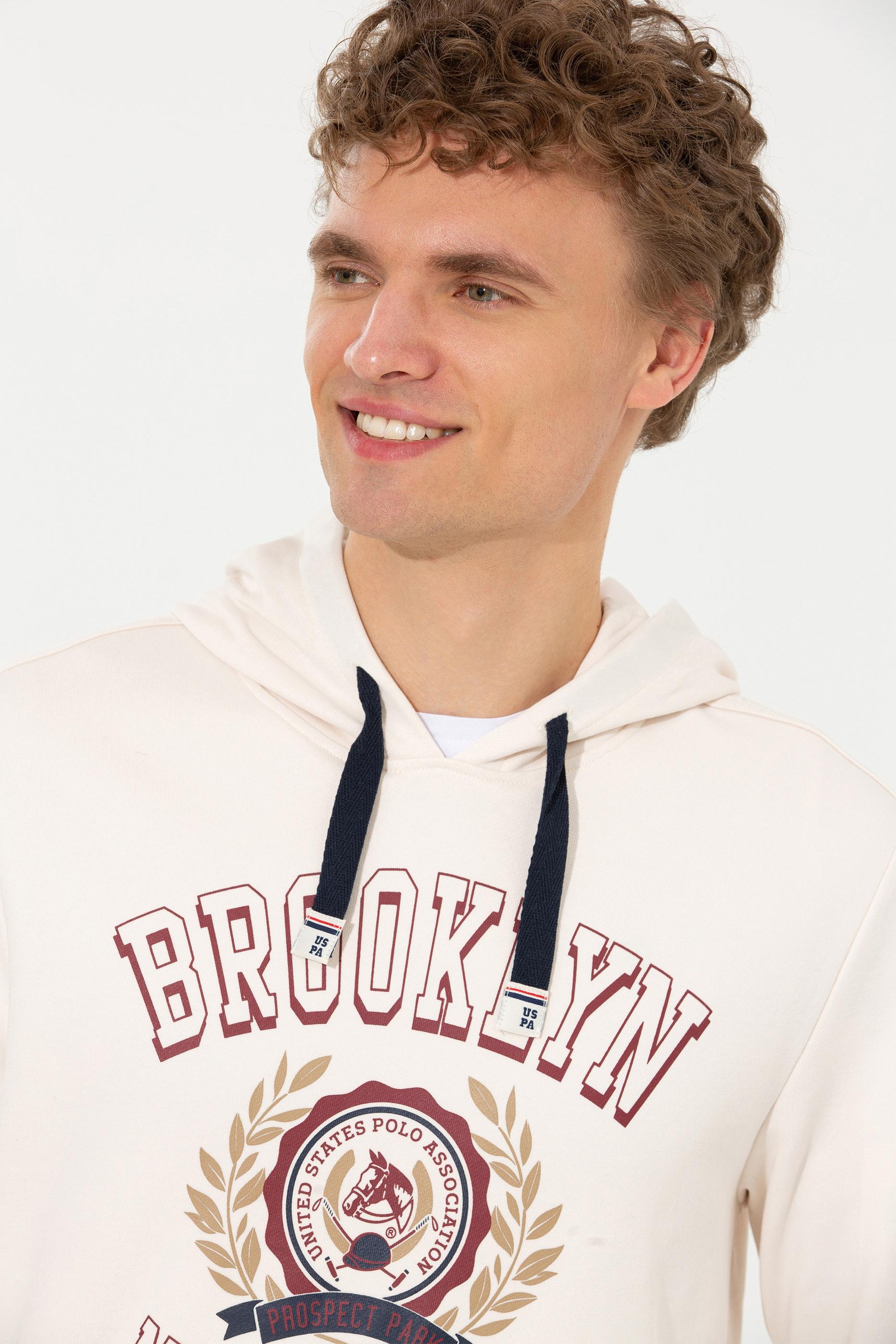 Erkek Ekru Sweatshirt