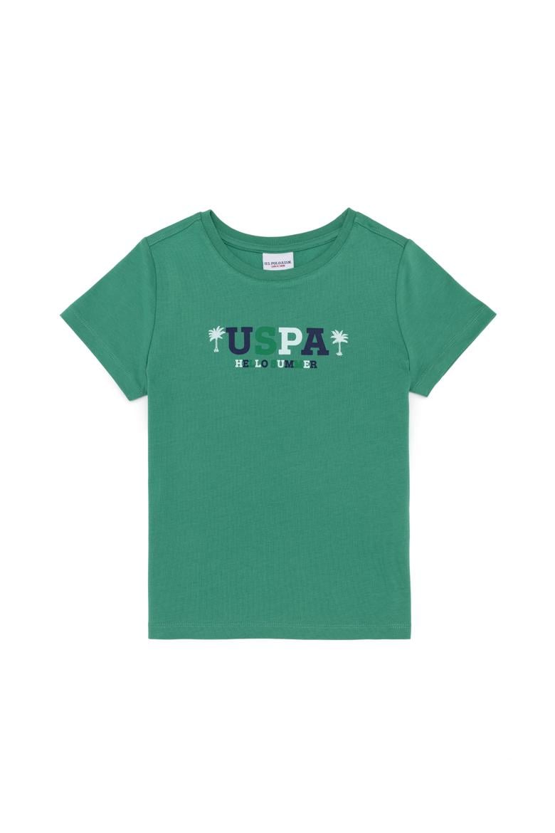 Çocuk Yeşil Bisiklet Yaka Tişört - 50266018027