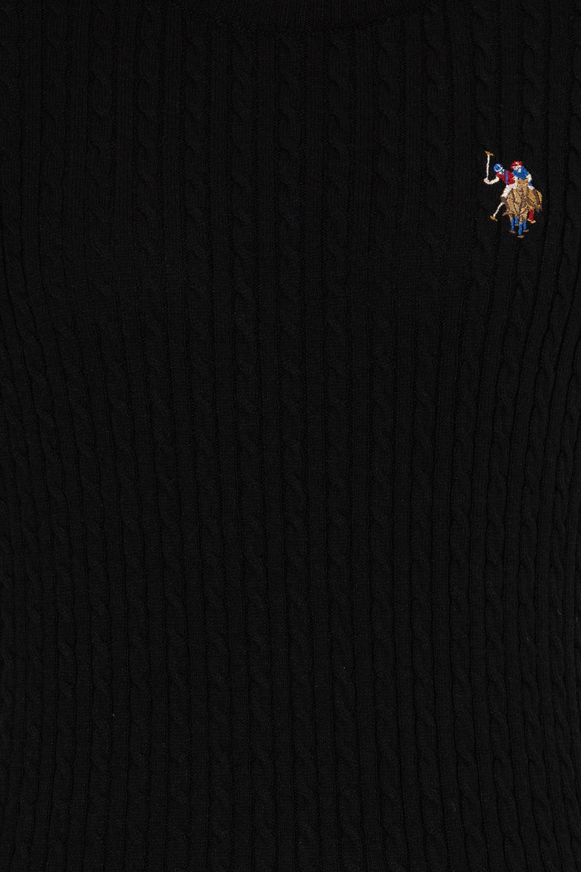 Kadın Siyah Bisiklet Yaka Basic Kazak