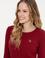 Kadın Bordo Bisiklet Yaka Basic Kazak