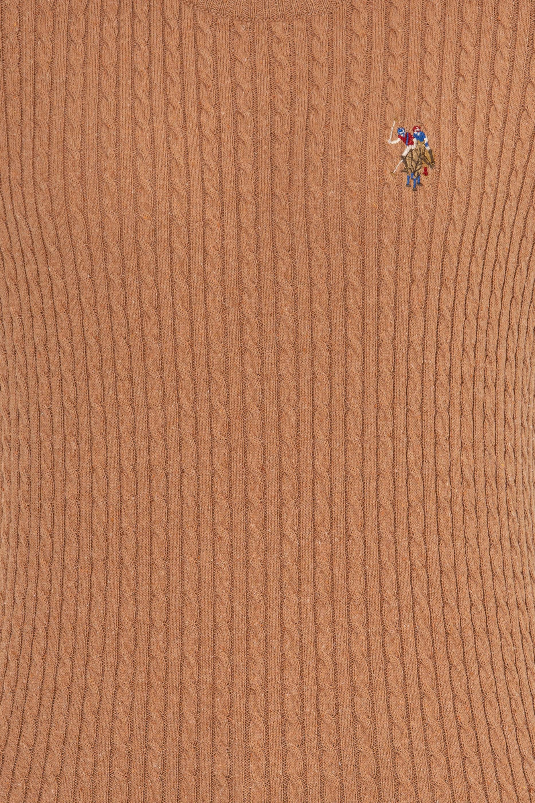 Kadın Camel Bisiklet Yaka Basic Kazak