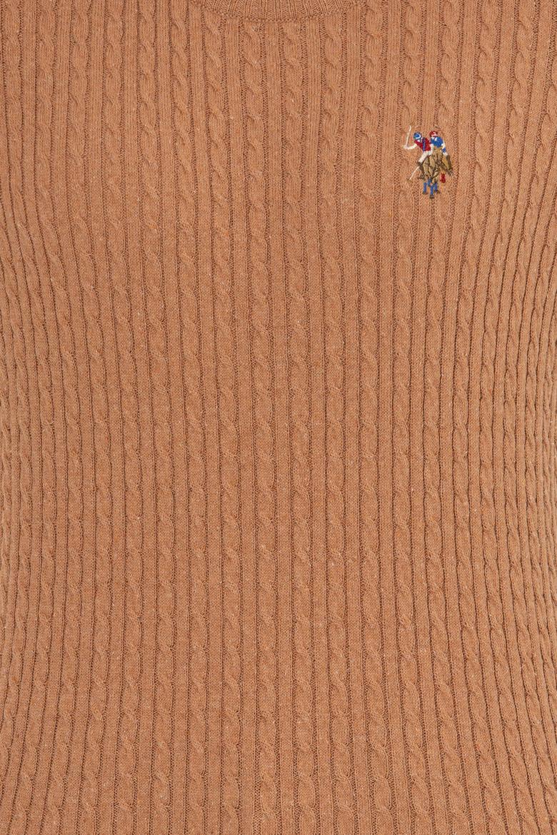 Kadın Camel Bisiklet Yaka Basic Kazak - 50258077037