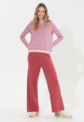 Kadın Pembe Triko Pantolon - 50259636020