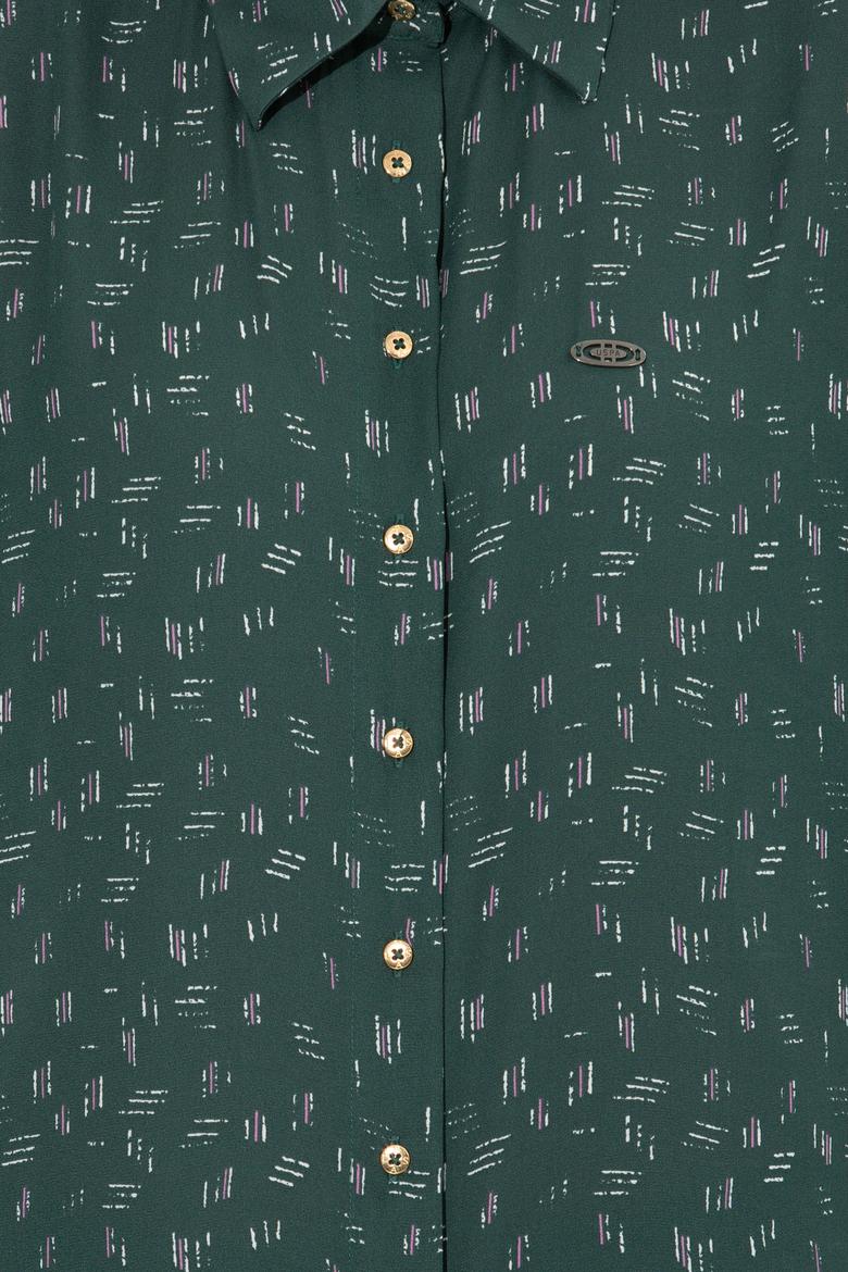 Kadın Yeşil Uzun Kollu Gömlek - 50254005011