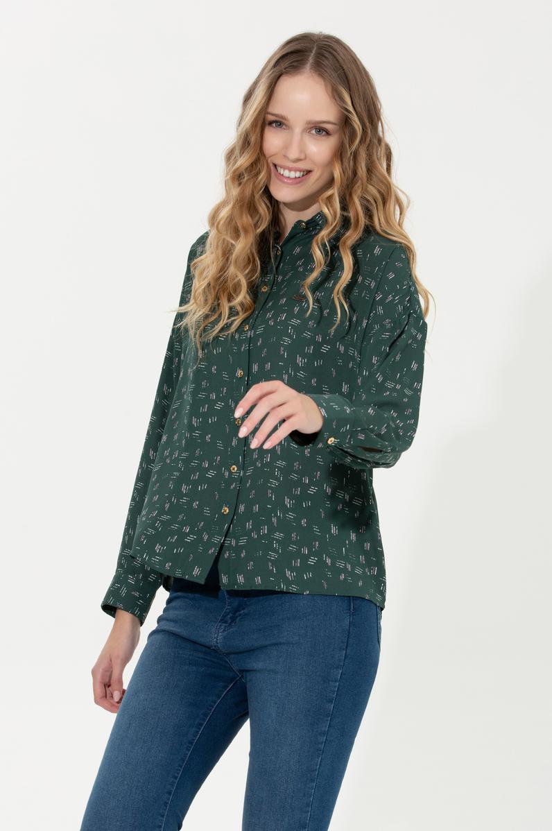 Kadın Yeşil Uzun Kollu Gömlek