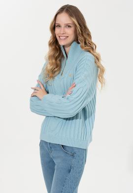 Kadın Mavi Kazak - 50253674014