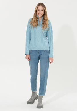 Kadın Mavi Kazak - 50253674014