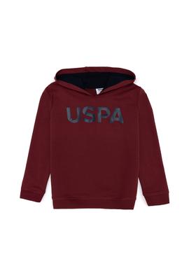 Çocuk Vişne Basic Kapüşonlu Sweatshirt - 50253477045