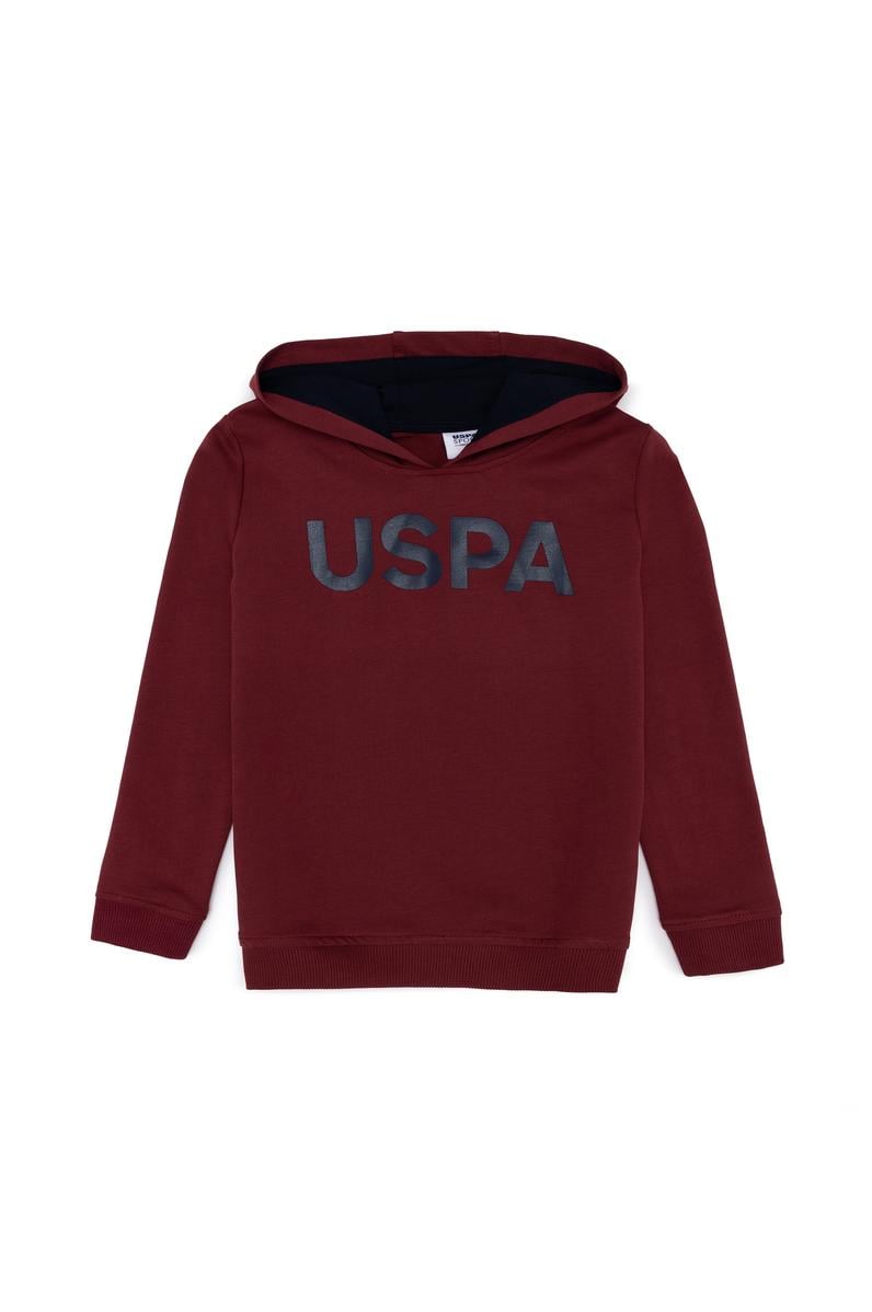 Çocuk Vişne Basic Kapüşonlu Sweatshirt