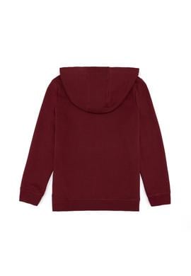 Çocuk Vişne Basic Kapüşonlu Sweatshirt - 50253477045