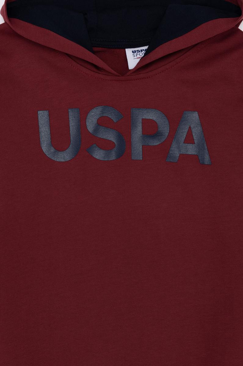 Çocuk Vişne Basic Kapüşonlu Sweatshirt