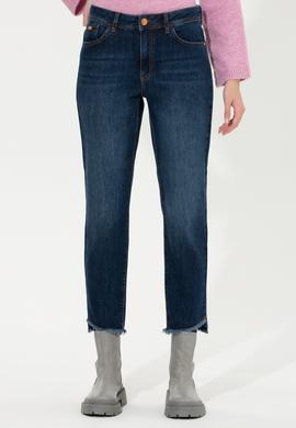 Kadın Mavi Jean Pantolon - 50256764004