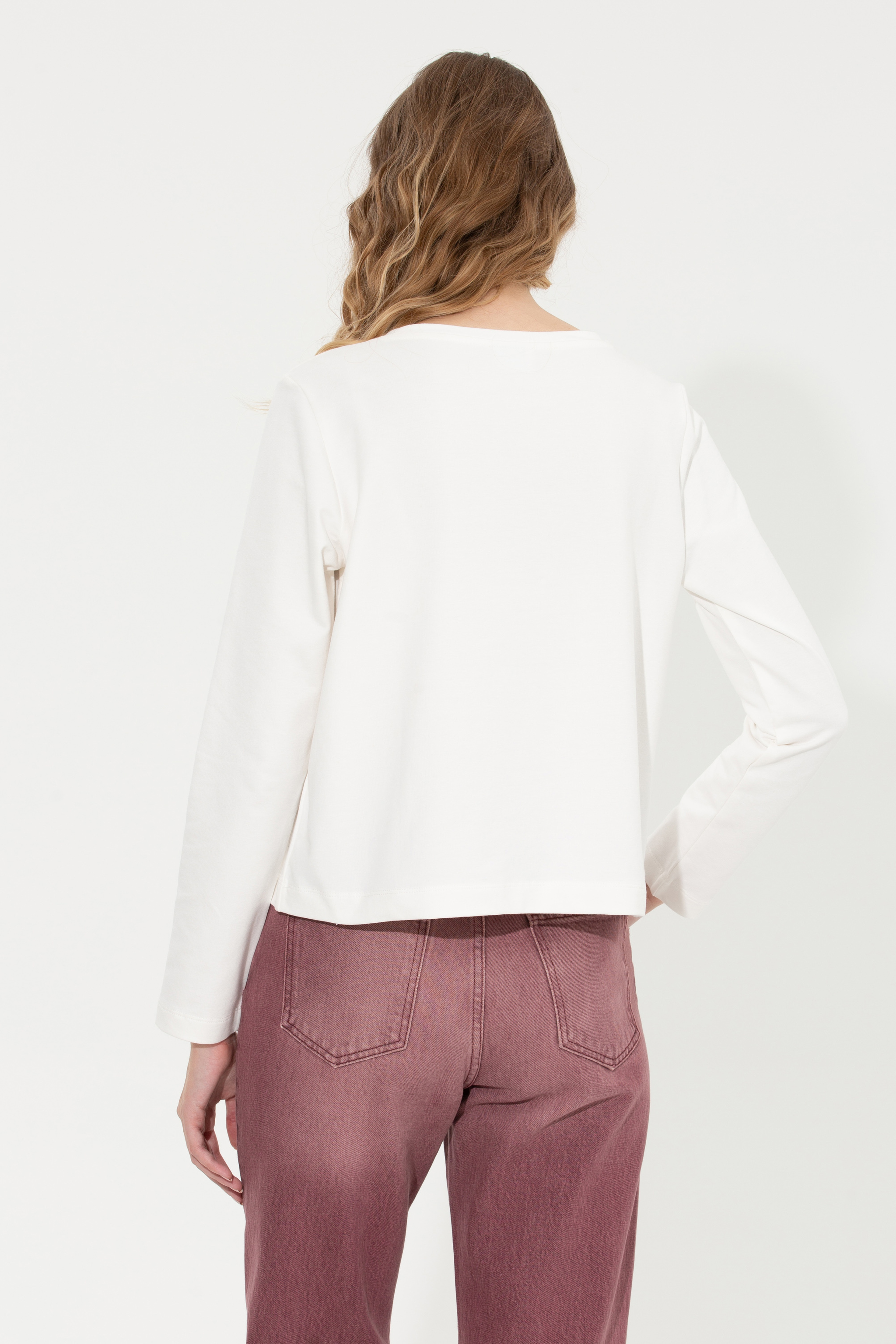 Kadın Ekru Sweatshirt - Image 5