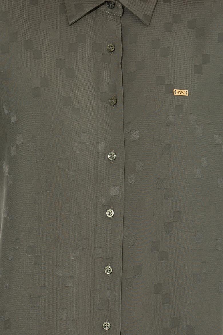 Kadın Haki Uzun Kollu Gömlek - 50253323021