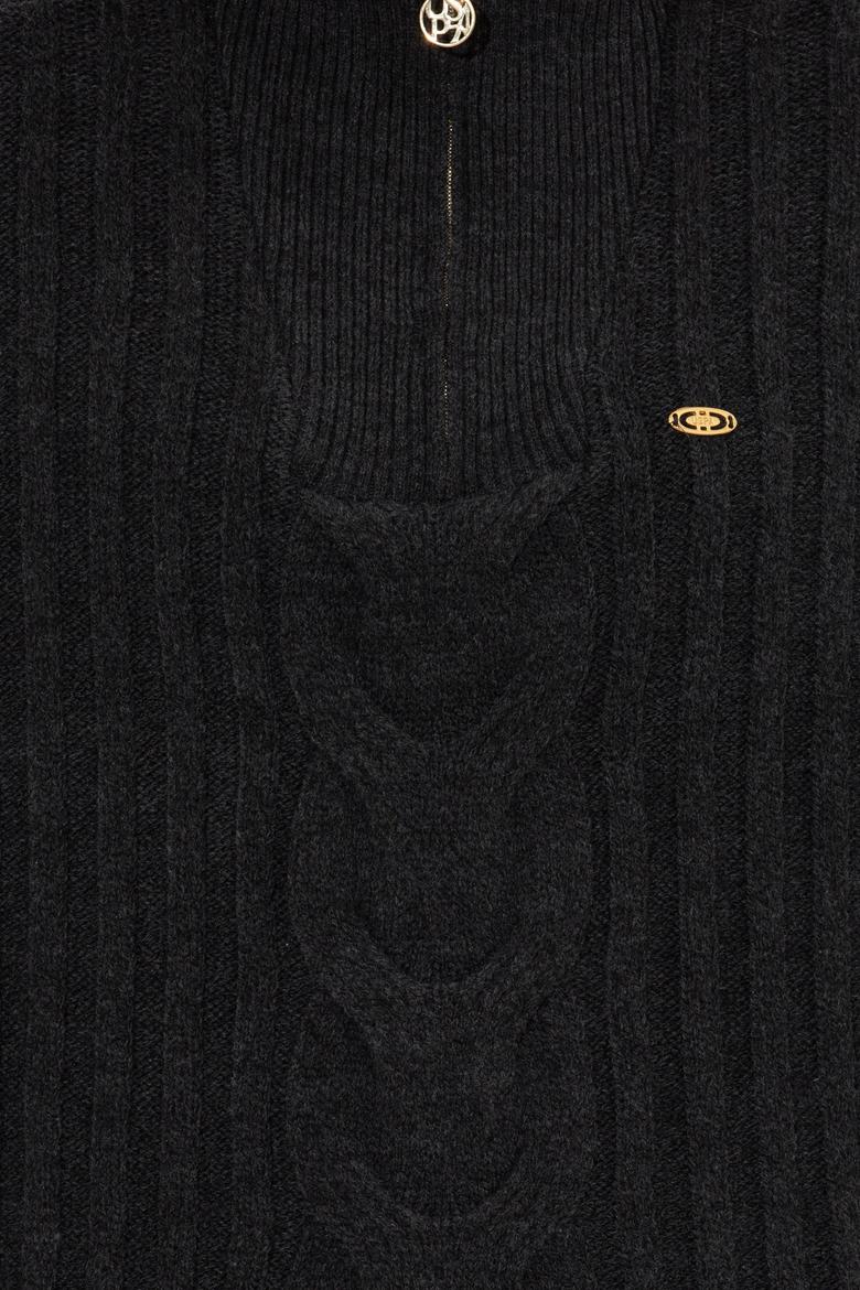 Kadın Antrasit Melanj Kazak - 50253674006