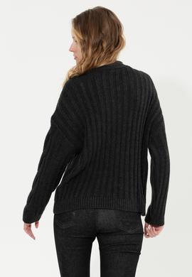 Kadın Antrasit Melanj Kazak - 50253674006