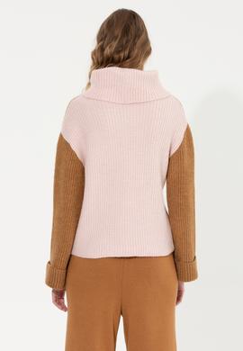 Kadın Taş Melanj Balıkçı Yaka Kazak - 50259105017