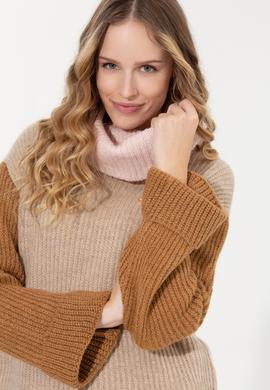 Kadın Taş Melanj Balıkçı Yaka Kazak - 50259105017