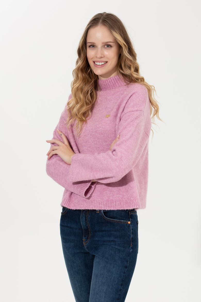 Kadın Manolya Balıkçı Yaka Kazak - 50256628021