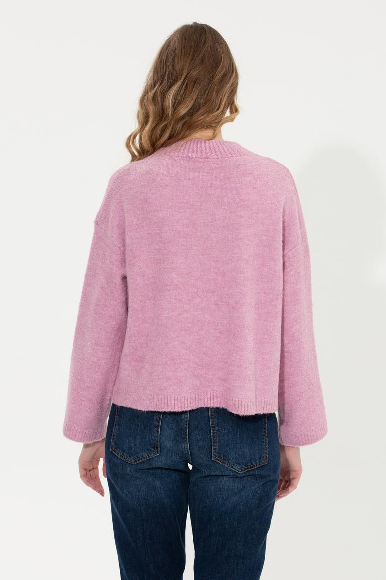 Kadın Manolya Balıkçı Yaka Kazak - 50256628021