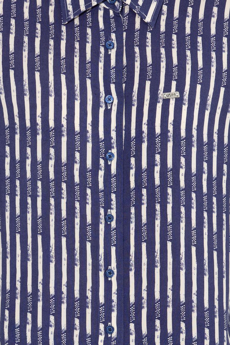 Kadın Mavi Uzun Kollu Gömlek - 50261133003