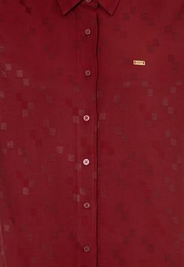 Kadın Vişne Uzun Kollu Gömlek - 50253323012