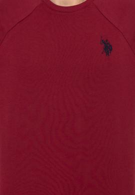 Erkek Vişne Bisiklet Yaka Basic Sweatshirt - 50257289040