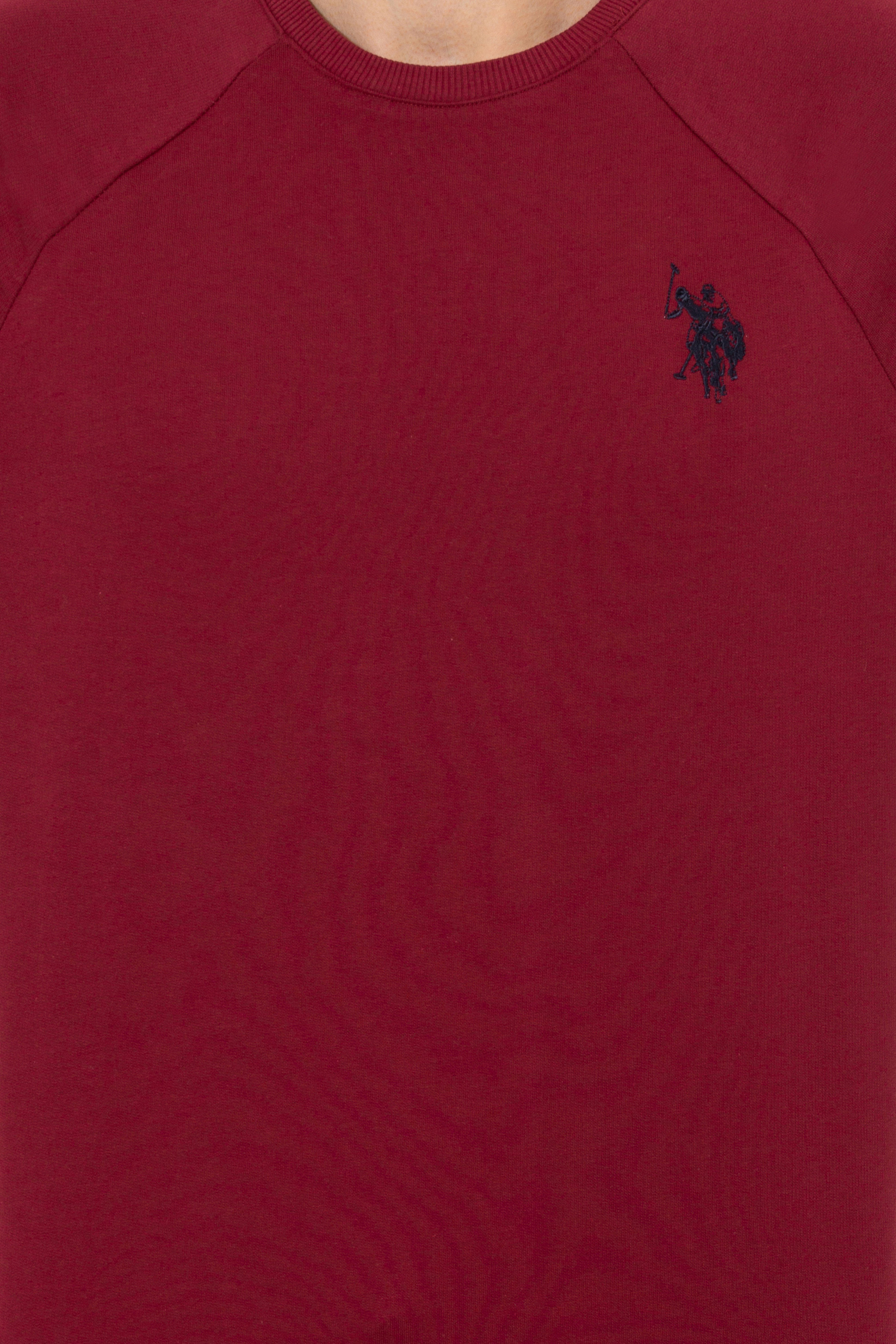 Erkek Vişne Bisiklet Yaka Basic Sweatshirt - Image 6