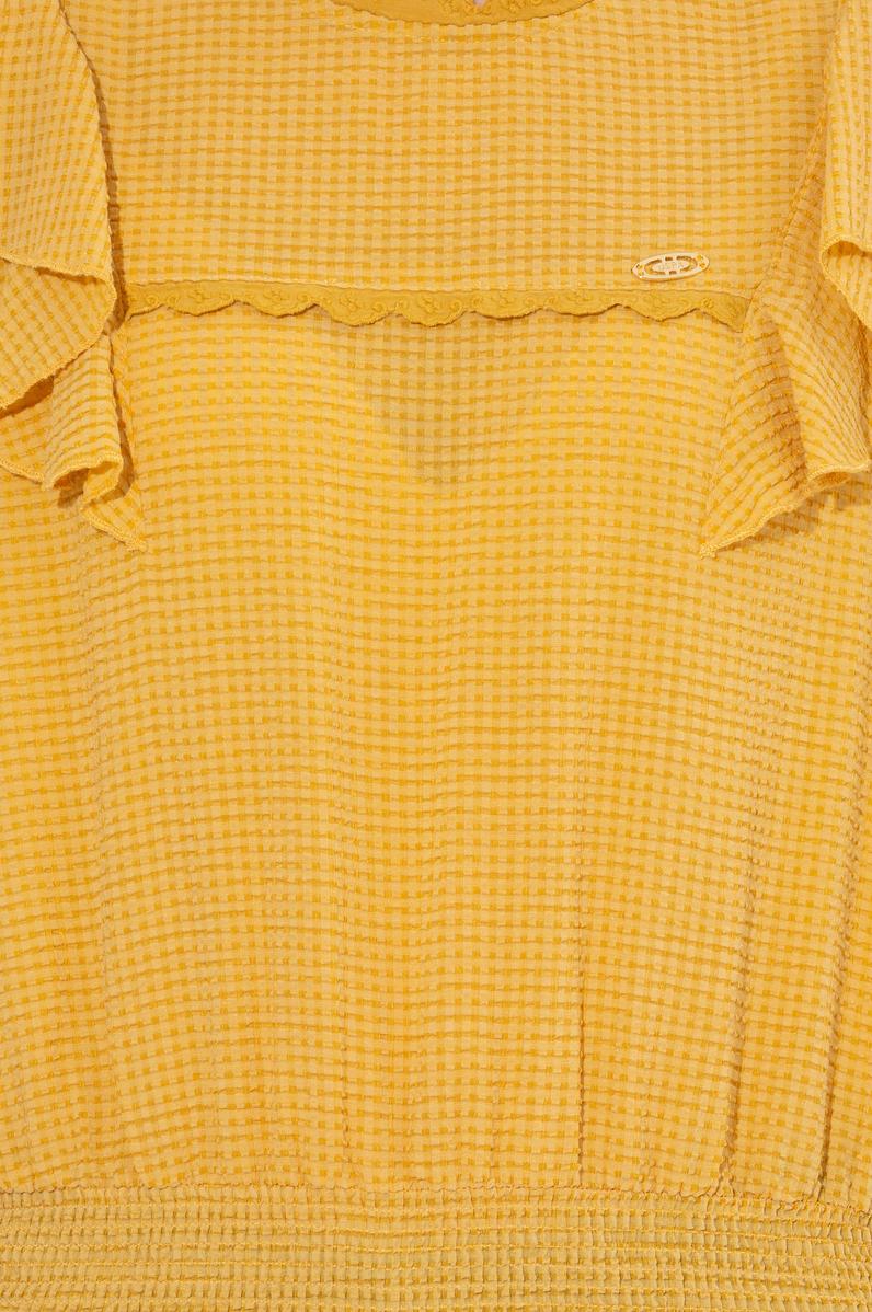 Kadın Safran Uzun Kollu Gömlek