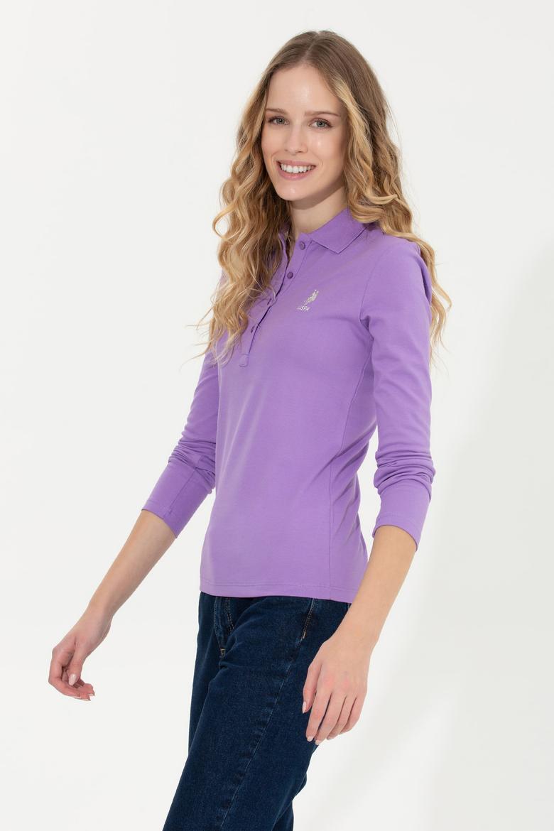 Kadın Lila Basic Sweatshirt - 50256259110