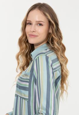 Kadın Lacivert Uzun Kollu Gömlek - 50255035004