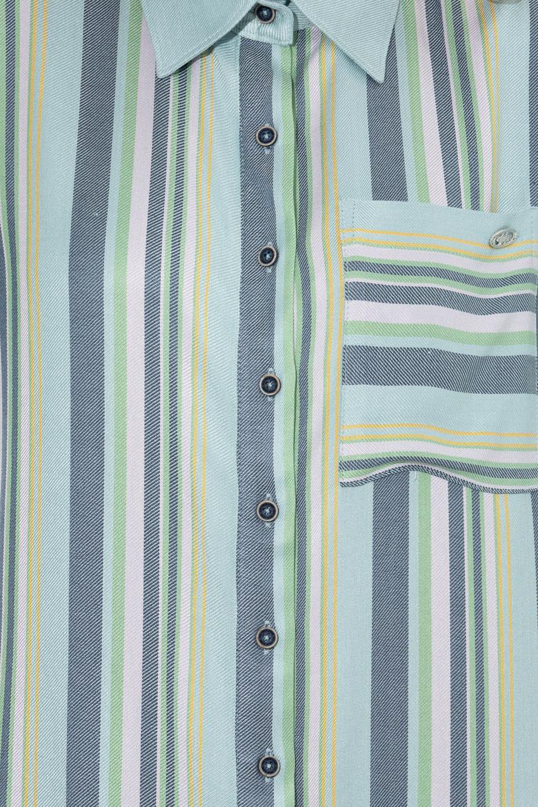 Kadın Lacivert Uzun Kollu Gömlek - 50255035004