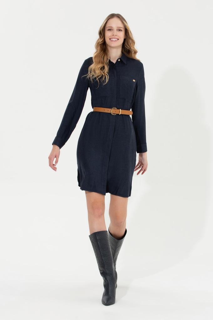 Kadın Lacivert Dokuma Elbise