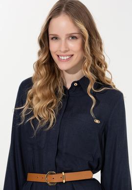 Kadın Lacivert Dokuma Elbise - 50256634003