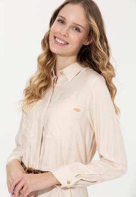 Kadın Krem Dokuma Elbise - 50256634023