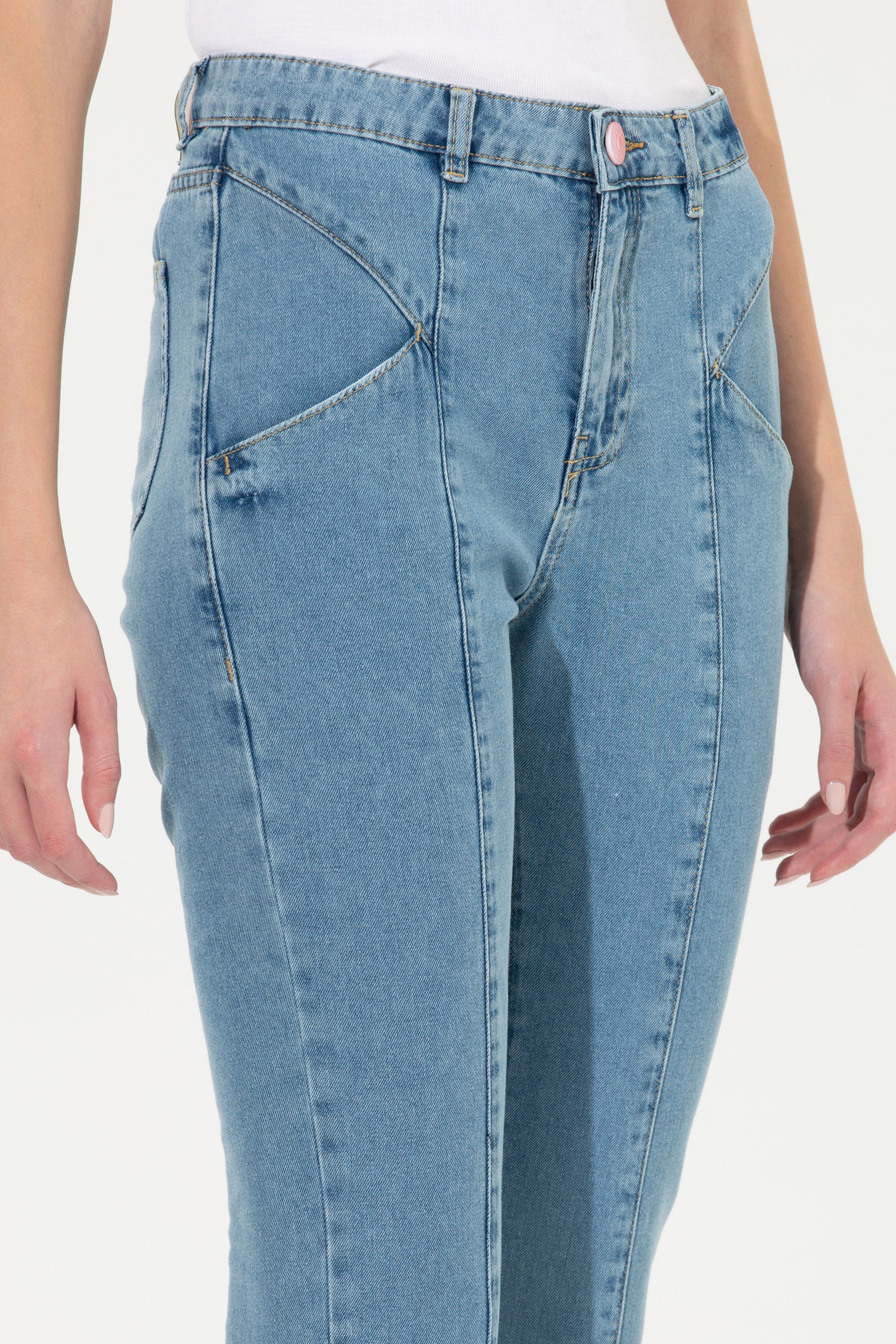 Kadın Açık Mavi Jean Pantolon - Image 6