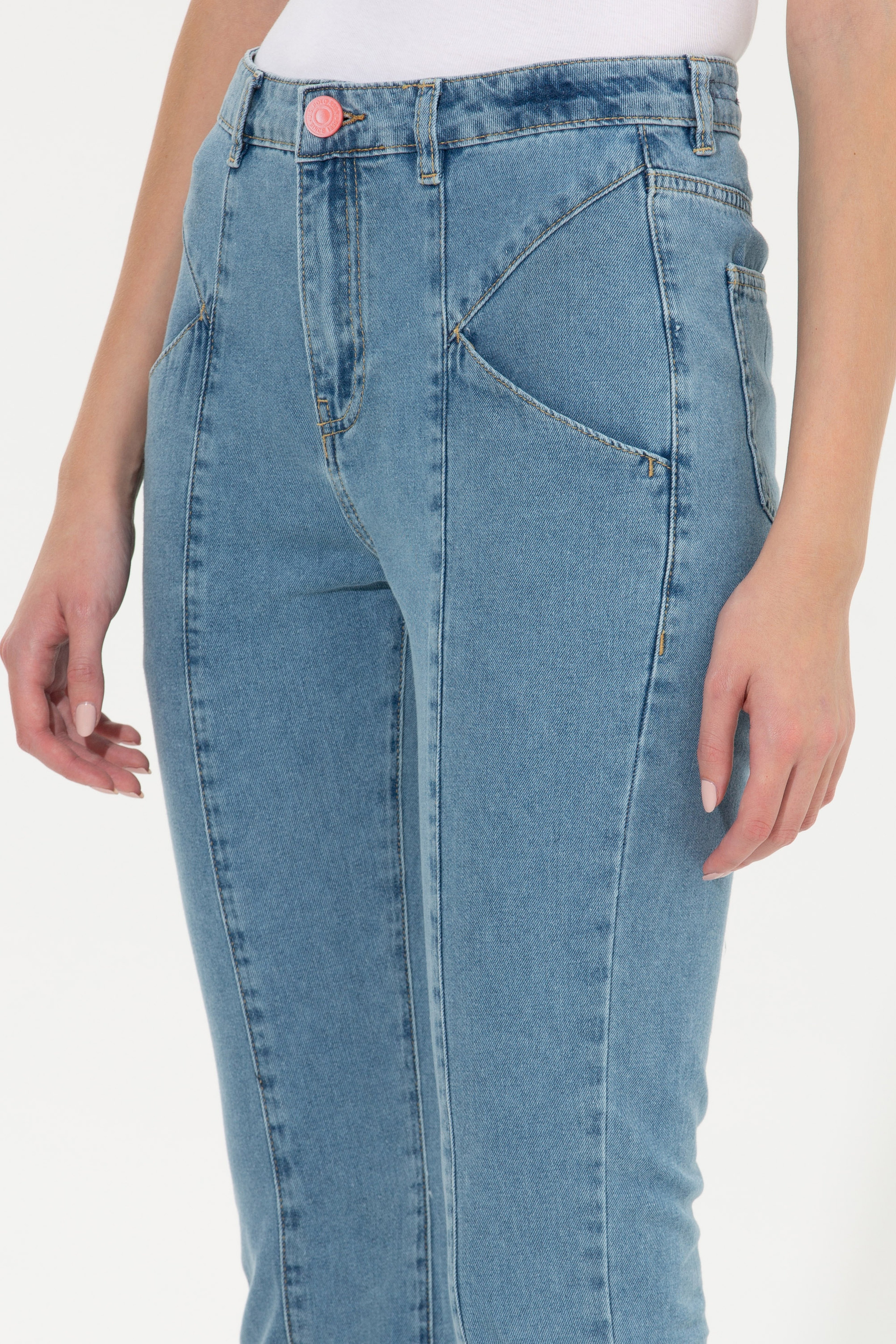 Kadın Açık Mavi Jean Pantolon - Image 5
