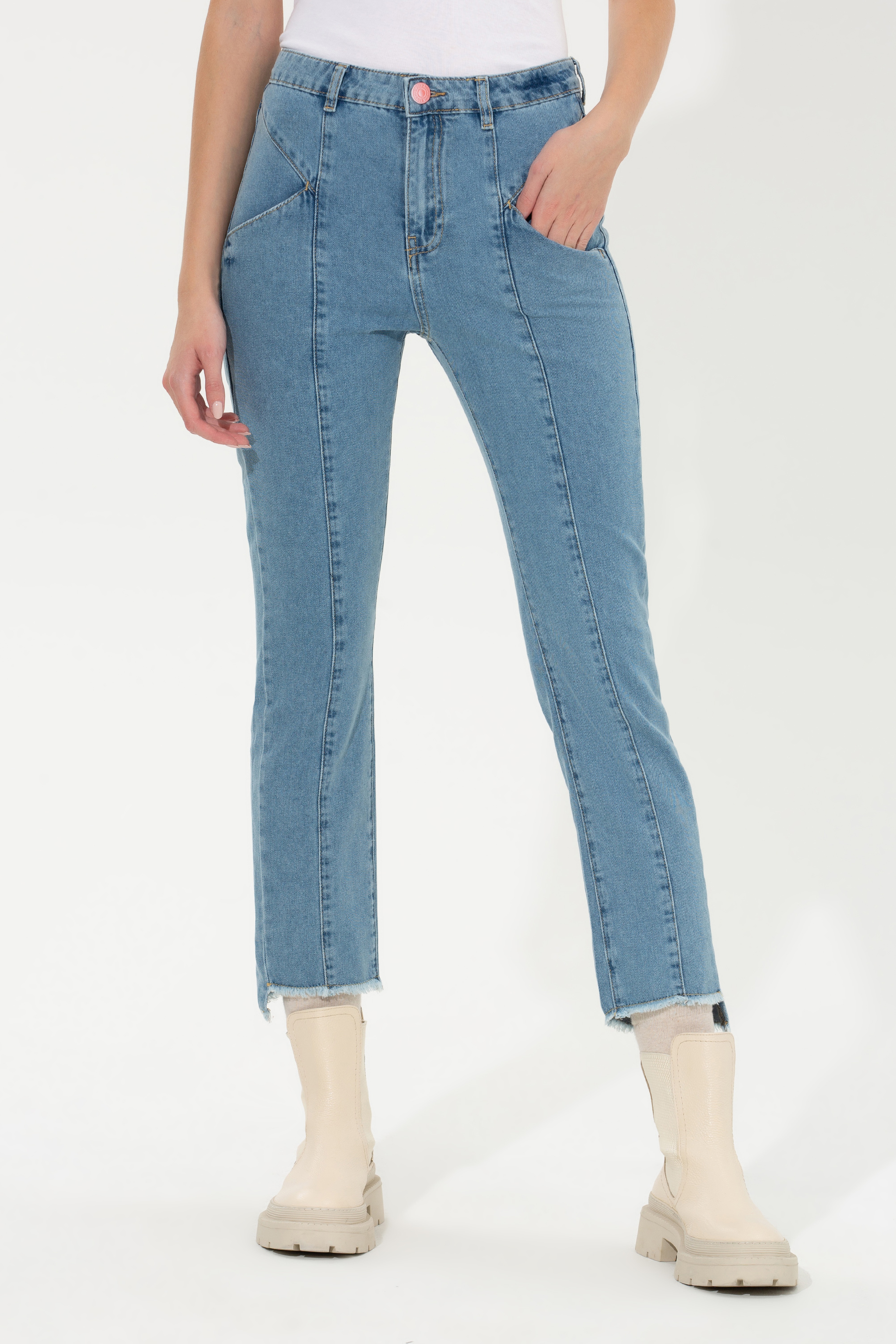 Kadın Açık Mavi Jean Pantolon - Image 2