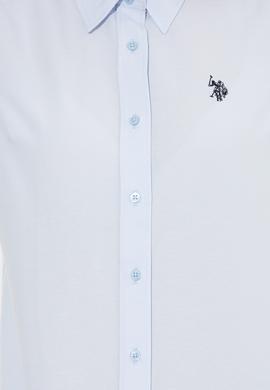 Kadın Açık Mavi Uzun Kollu Basic Gömlek - 50261431013