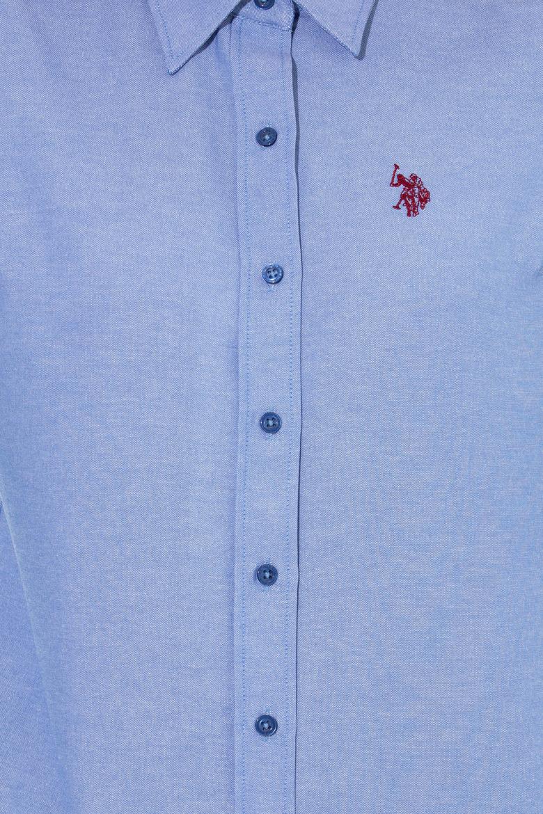 Kadın Saks Uzun Kollu Basic Gömlek - 50261431035