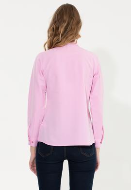 Kadın Pembe Uzun Kollu Basic Gömlek - 50261431051
