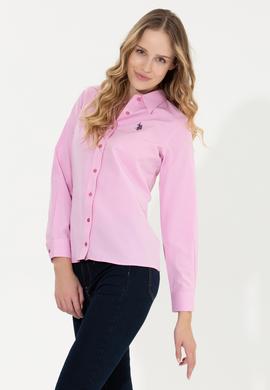 Kadın Pembe Uzun Kollu Basic Gömlek - 50261431051