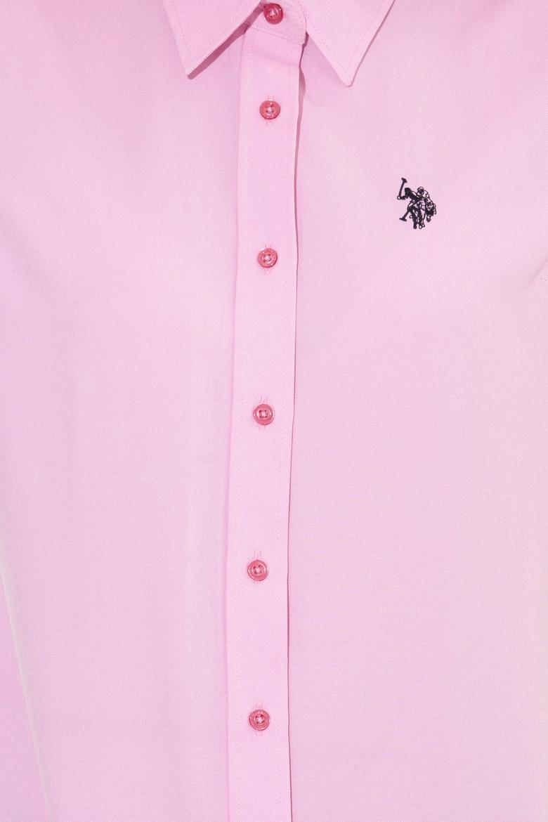 Kadın Pembe Uzun Kollu Basic Gömlek - 50261431051