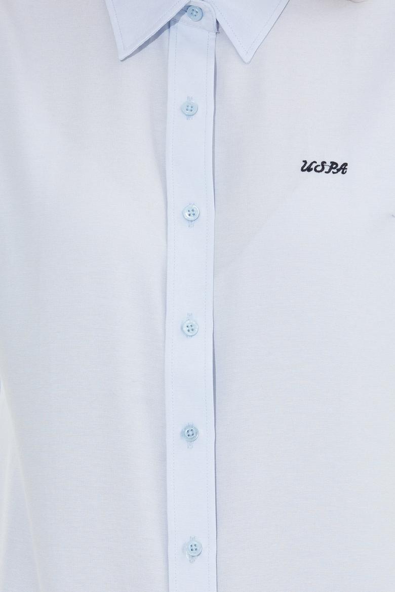 Kadın Açık Mavi Uzun Kollu Basic Gömlek - 50262490010